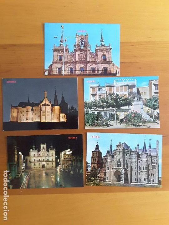 Postales: LOTE CINCO POSTALES ASTORGA - Foto 1