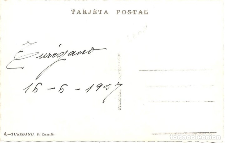 Postales: POSTAL, TUR&Eacute;GANO, EL CASTILLO, ESCRITA - Foto 2