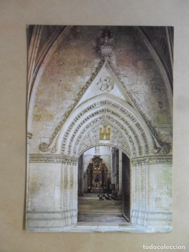 Postales: POSTAL-BURGOS-MUSEO-MONASTERIO DE LAS HUELGAS REALES-PUERTA DE ENTRADA A IGLESIA-PATRIMONIO NACIONAL