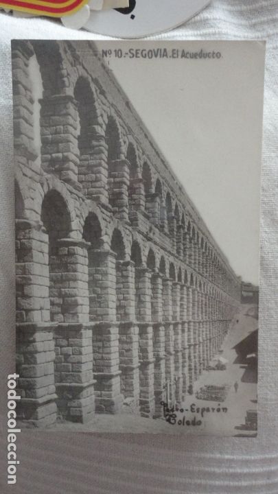 Postales: ANTIGUA POSTAL FOTOGRAFICA.EL ACUEDUCTO.SEGOVIA. FOTO ESPERON N&ordm; 10