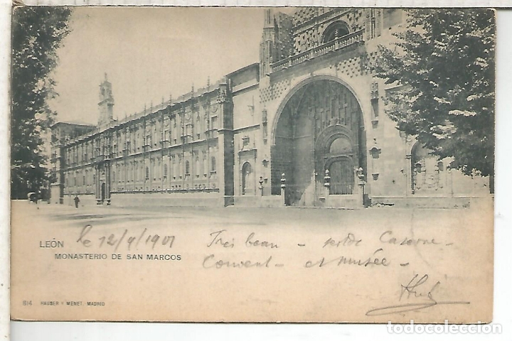 Postales: LEON ESCRITA DORSO SIN DIVIDIR - Foto 1