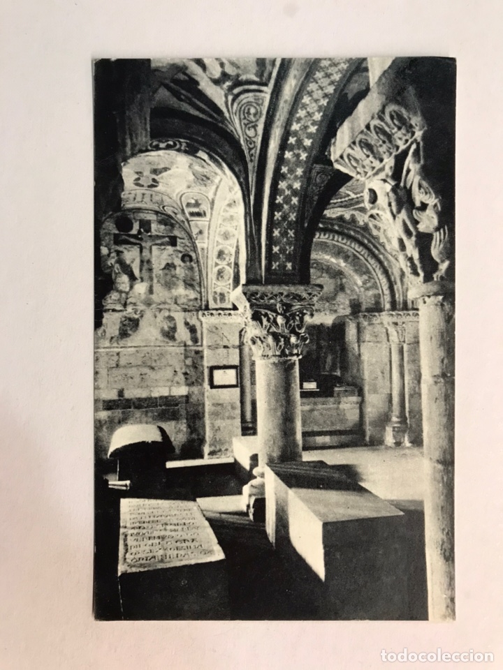 Postales: LEON. Postal Cripta de la Colegiata de San Isidoro (Siglo XI) Edita: Estamperia de Arte (h.1950?)