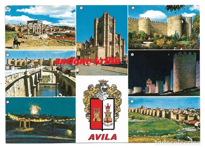 Postales: AVILA N&ordm; 38 VARIAS VISTAS .-  EDICION MANIPEL / FOURNIER 1969