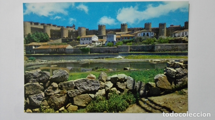 Postales: POSTAL AVILA, RIO ADAJA Y MURALLAS