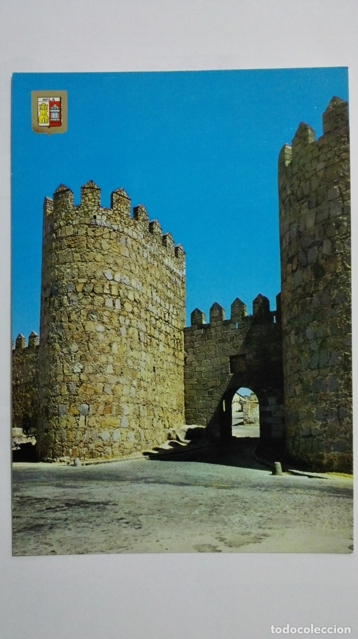 Postales: POSTAL AVILA, MURALLA, PUERTA DE ADAJA