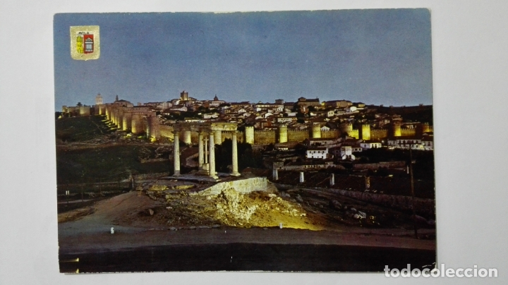 Postales: POSTAL AVILA, VISTA GENERAL NOCTURNA, PUBLICIDAD PALACIO VALDERRABANOS, GRAN HOTEL