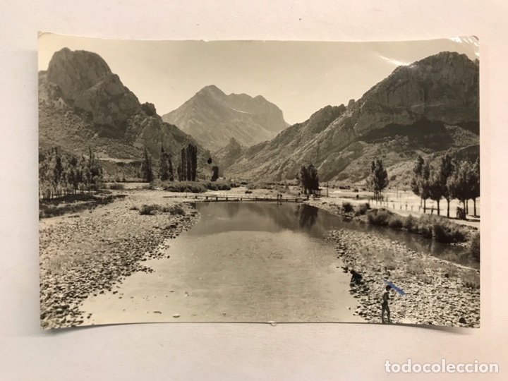 Postales: LEON. Postal No.2, Puente del Campamento y R&iacute;o Esla. ANVERSO EMBORRONADO....