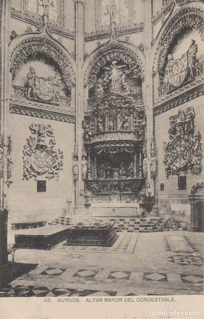 Postales: (68) BURGOS. ALTAR MAYOR DEL CONDESTABLE - Foto 1