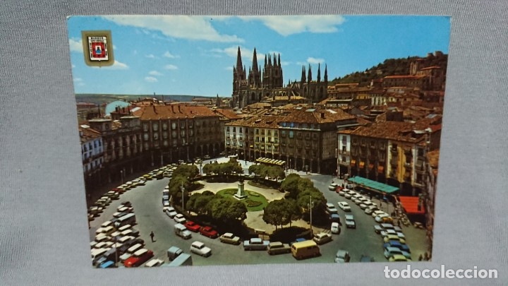 Postales: POSTAL PLAZA MAYOR Y CATEDRAL DE BURGOS CASTILLA Y LE&Oacute;N