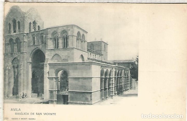 Postales: AVILA BASILICA DE SAN VICENTE DORSO SIN DIVIDIR