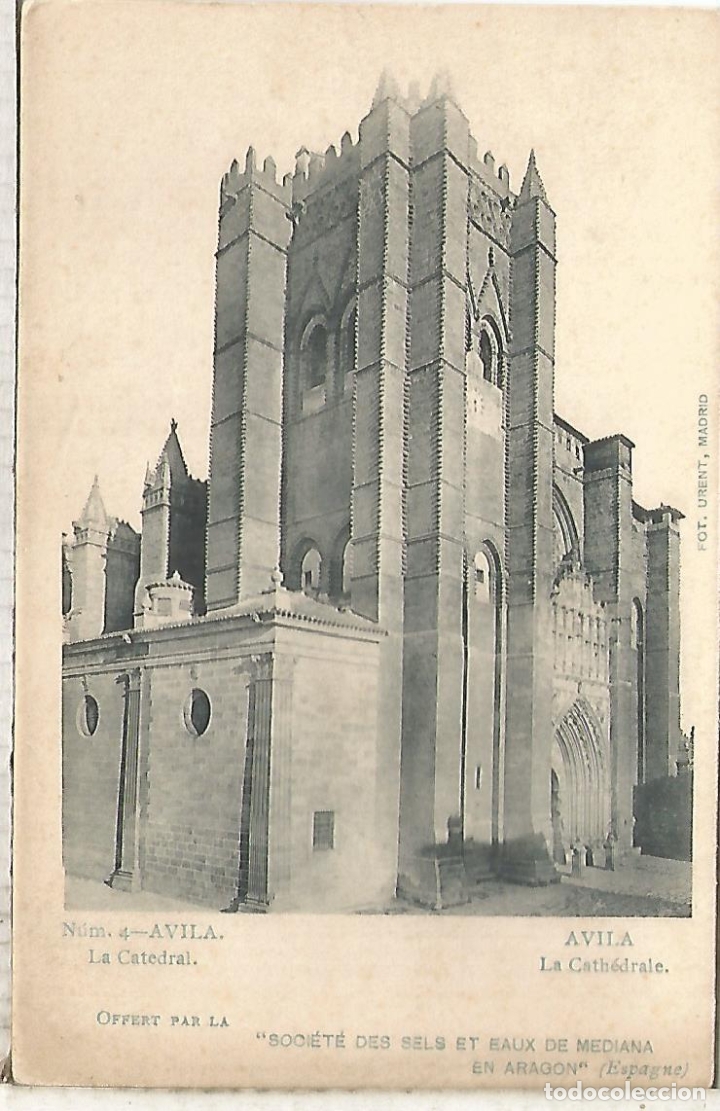 Postales: AVILA CATEDRAL DORSO SIN DIVIDIR