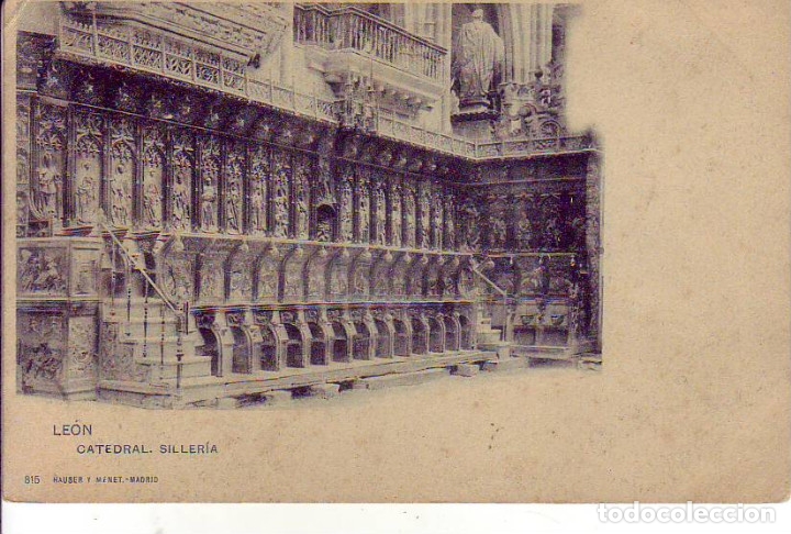 Postales: LEON CATEDRAL SILLERIA - Foto 1