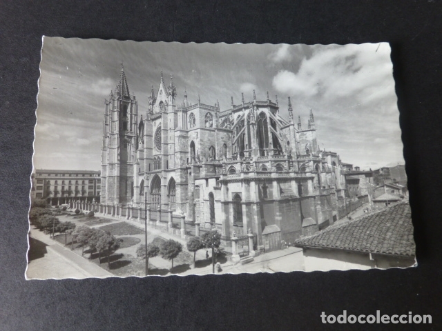 Postales: LEON CATEDRAL ABSIDE Y FACHADA SUR - Foto 1