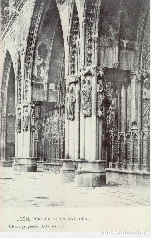 Postales: LEON . PORTICO DE LA CATEDRAL - Foto 1