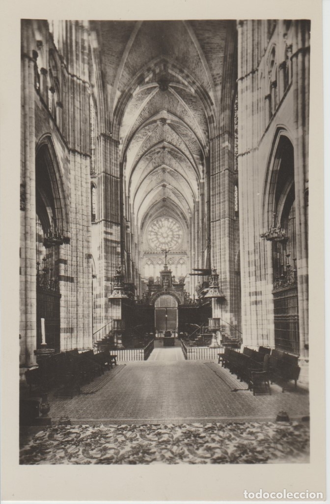 Postales: LEON. CATEDRAL. NAVE CENTRAL - Foto 1