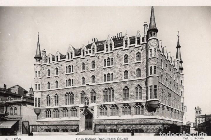 Postales: le&oacute;n. 13 casa botines. gaudi - Foto 1