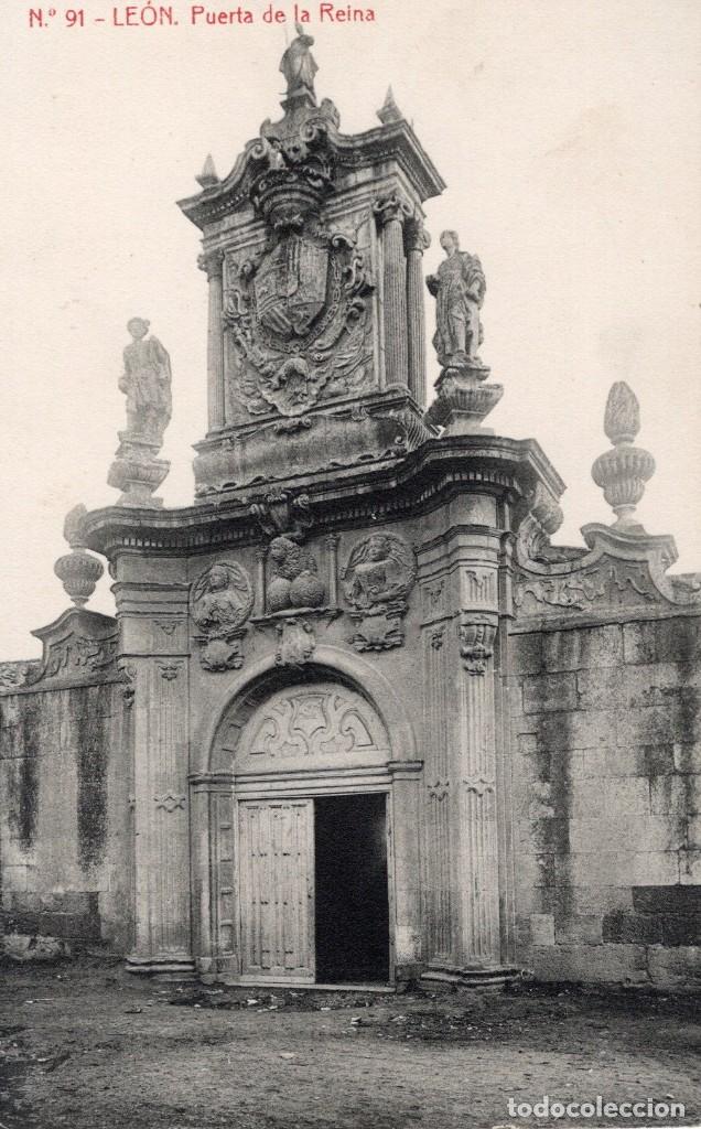 Postales: le&oacute;n. 91 puerta de la reina. thomas - Foto 1