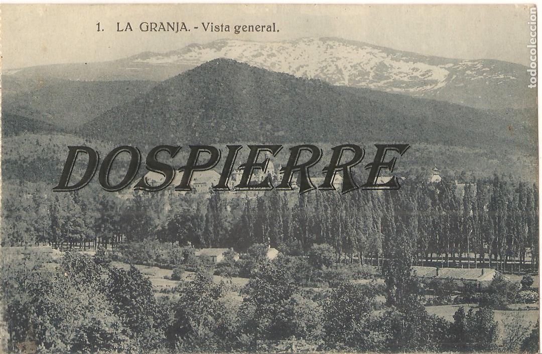 Postales: POSTAL, LA GRANJA-SEGOVIA, VISTA GENERAL, N&ordm; 1, HELIOTIPIA, SIN CIRCULAR
