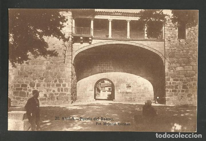 Postales: AVILA-PUERTA DEL RASTRO-20-GRAFOS-POSTAL ANTIGUA-VER REVERSO-(64.984)