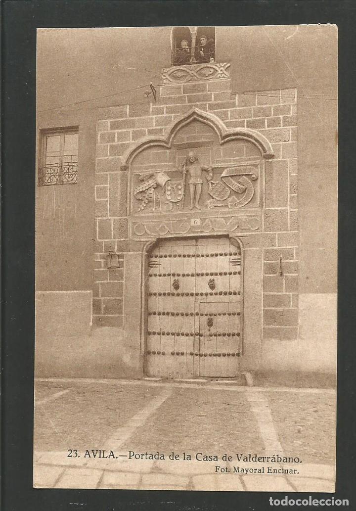 Postales: AVILA-PORTADA CASA DE VALDERRABANO-23-GRAFOS-POSTAL ANTIGUA-VER REVERSO-(64.986)