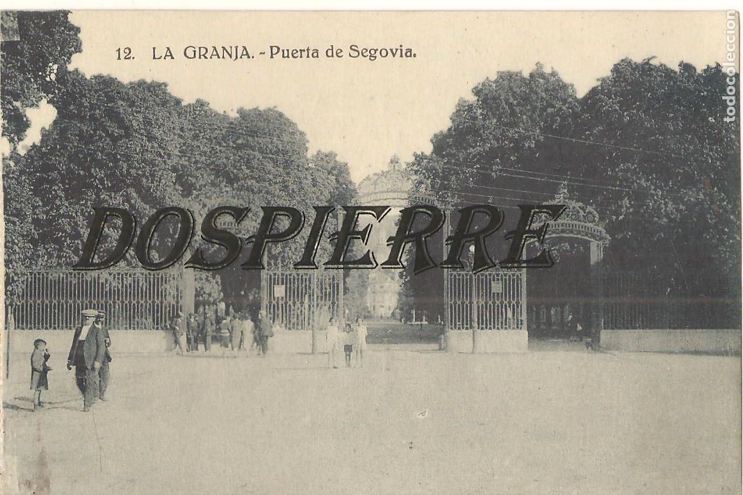 Postales: POSTAL, LA GRANJA-SEGOVIA, PUERTA DE SEGOVIA, N&ordm; 12, HELIOTIPIA, SIN CIRCULAR