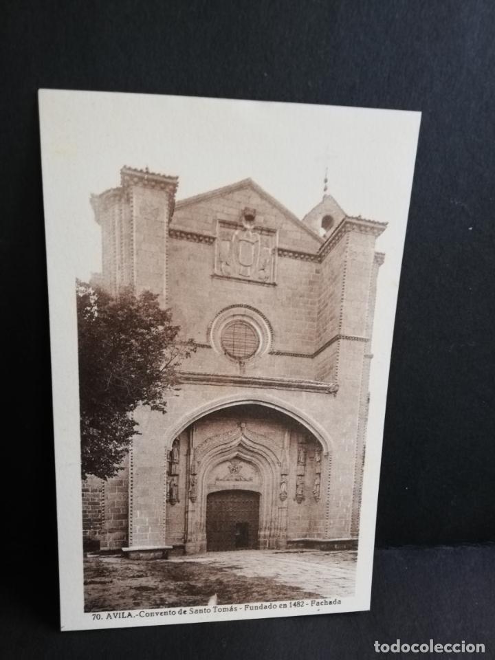 Postcards: TARJETA POSTAL DE AVILA. CONVENTO DE SANTO TOMAS FUNDADO EN 1482. FACHADA. L. ROISIN.