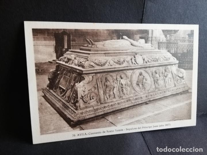Postcards: TARJETA POSTAL DE AVILA. CONVENTO DE SANTO TOMAS. SEPULCRO DEL PRINCIPE JUAN, A&Ntilde;O 1497. L. ROISIN.