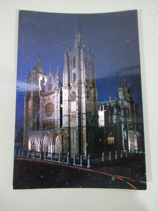 Postales: Le&oacute;n - Catedral (Nocturno) - S/C - Foto 1