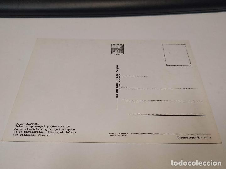 Postales: LE&Oacute;N - POSTAL ASTORGA - PALACIO EPISCOPAL Y TORRE DE LA CATEDRAL - Foto 2