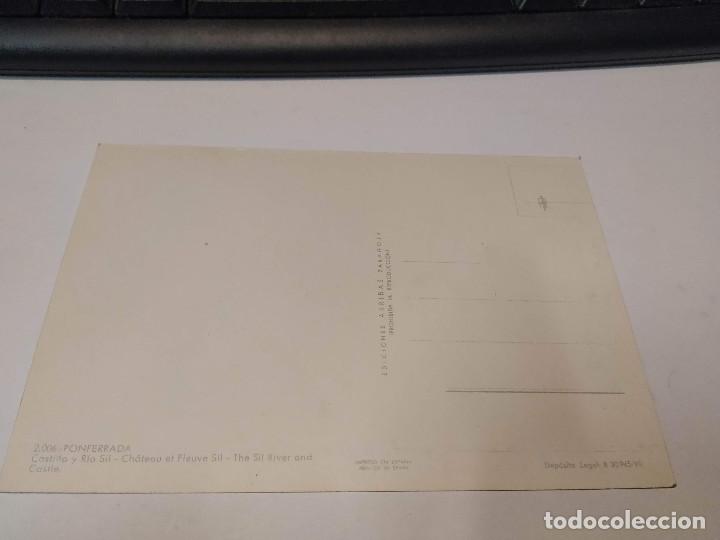 Postales: LE&Oacute;N - POSTAL PONFERRADA - CASTILLO Y R&Iacute;O SIL - Foto 2