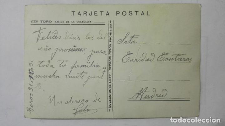 Postales: POSTAL TORO, ABSIDE DE LA COLEGIATA - Foto 2