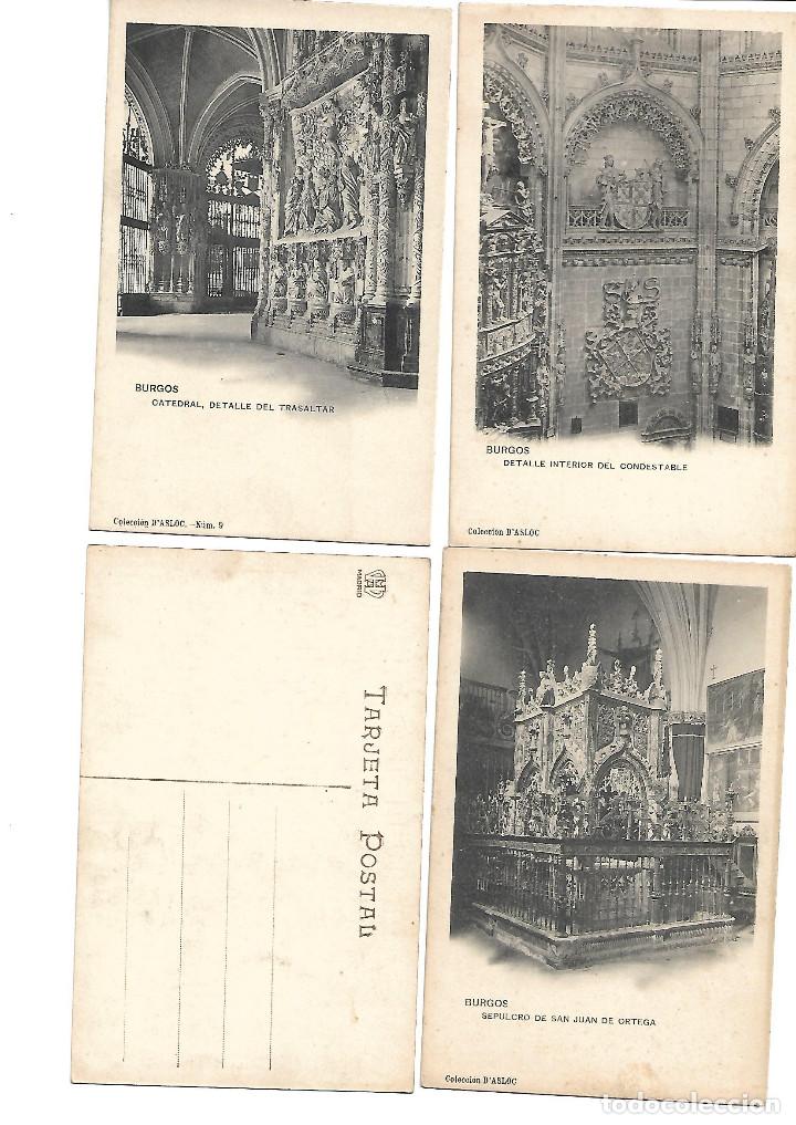 Postales: CATEDRAL DE BURGOS - 7 POSTALES - Foto 2