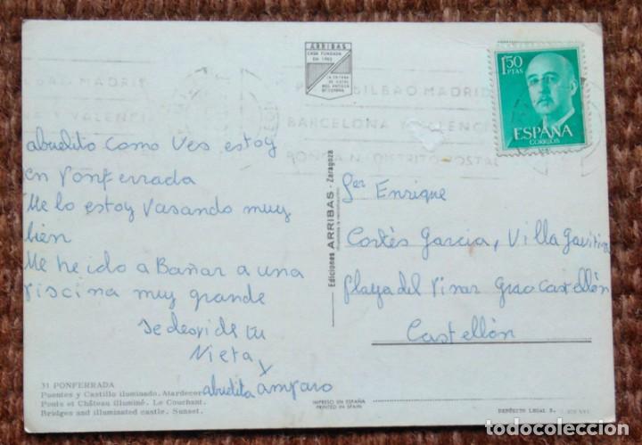 Postales: PONFERRADA - PUENTE Y CASTILLO - Foto 2