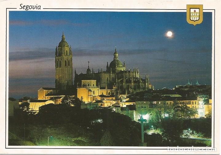 Postales: [POSTAL] La Catedral de Segovia. Nocturna (sin circular)
