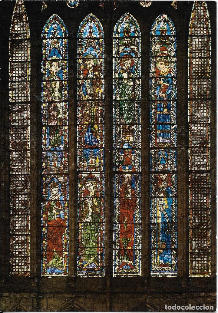 Postales: :::: PN286 - POSTAL - LEON - CATEDRAL - VENTANAL ALTO DEL PRESBITERIO - Foto 1