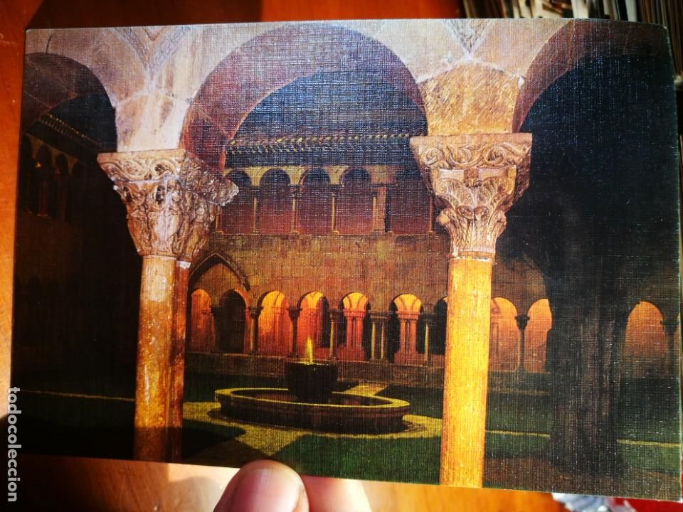 Postales: Postal Abad&iacute;a de Santo Domingo de Silos Claustro Vista nocturna EDICIONES SILICIA S/C