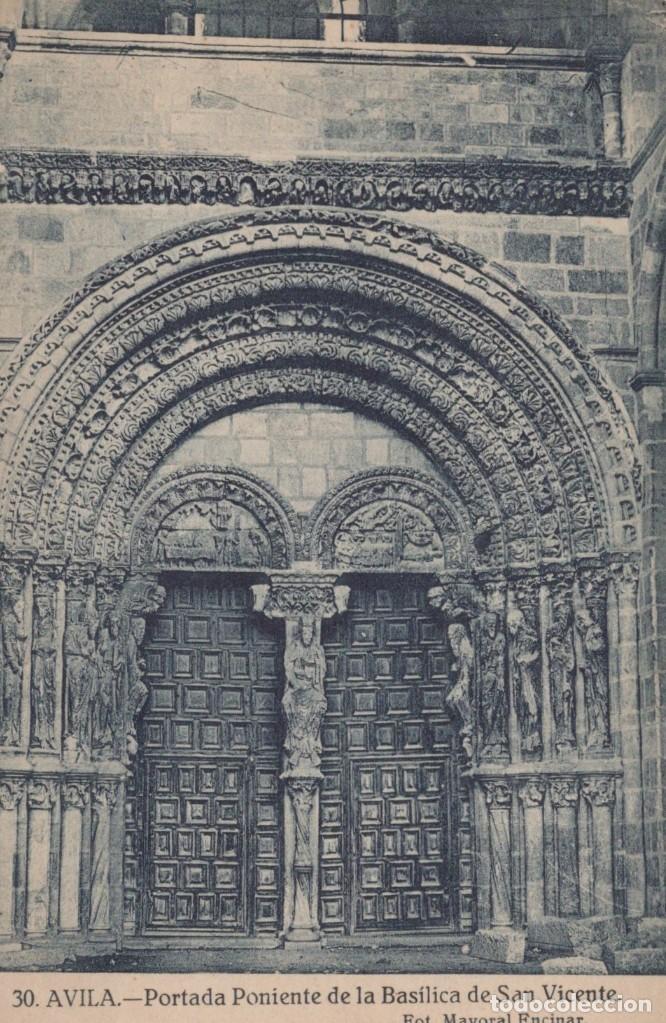 Postales: POSTAL AVILA - PORTADA PONIENTE DE LA BASILICA DE SAN VICENTE. FOTO: MAYORAL ENCINAR