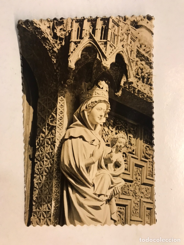 Postales: LEON. Postal No.124, Catedral. Ntra. Sra. de la Blanca. Edita: Ed. Artigot (h.1950?) Escrita..