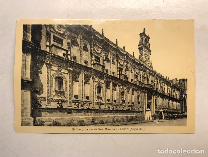Postales: LEON. Postal No.10, Exconvento de San Marcos de Leon (siglo XII) Edita: Roisin (h.1940?) S/C