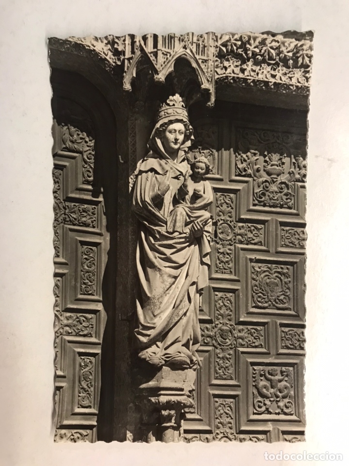 Postales: LEON. Postal No.12, Catedral: Imagen de Ntra. Sra. de las Nieves o la Blanca (h.1960?)
