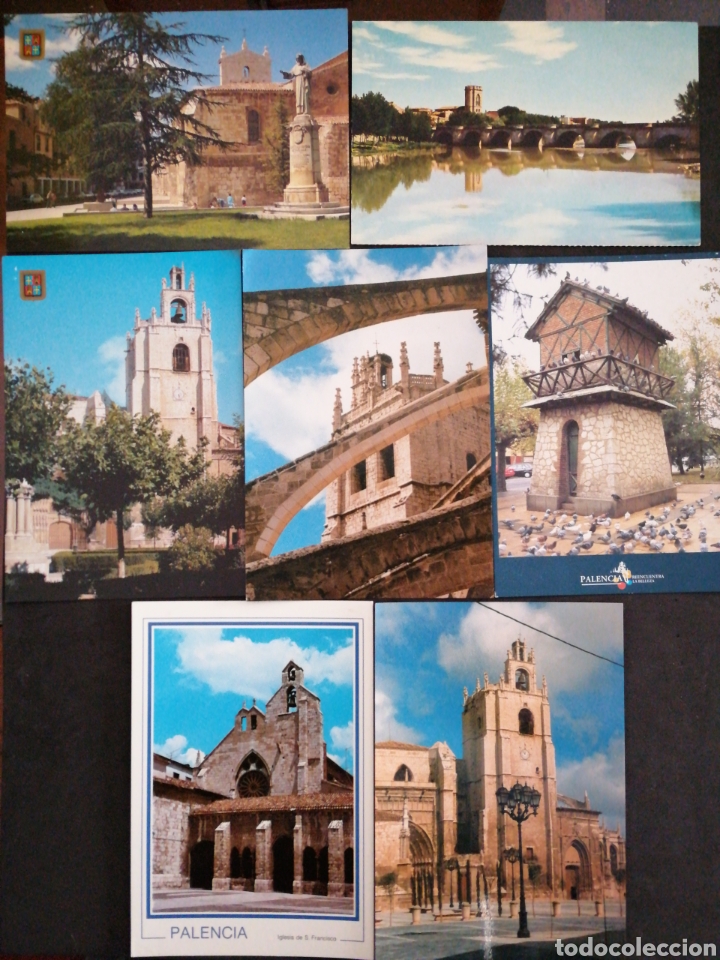 Postales: PALENCIA, LOTE DE 7 POSTALES - Foto 1