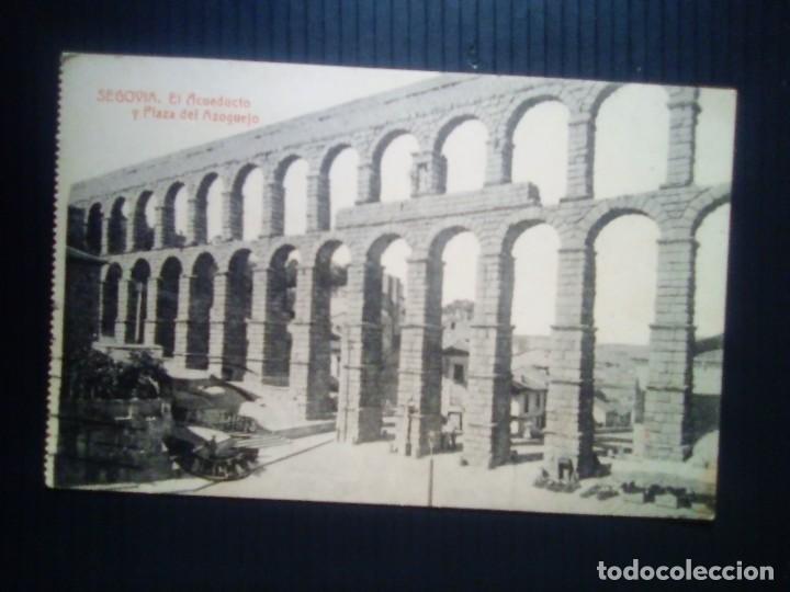 Postales: Segovia-El Acueducto y Plaza del Azoguejo.