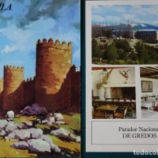 Cartoline: TRÍPTICO PUBLICITARIO DE ÁVILA + PARADOR NACIONAL DE GREDOS. AÑO 1974. PUBLICIDAD MEDICINA