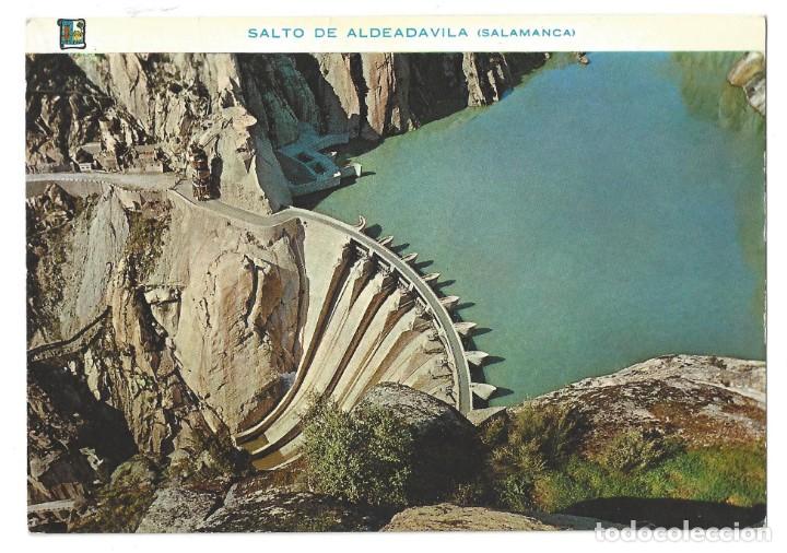 Postales: SALAMANCA.- N&ordm; 95, SALTO DE ALDEADAVILLA. VISTA A&Eacute;REA. PERGAMINO- SIN CIRCULAR
