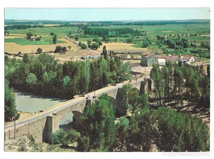 Postales: ROA DE DUERO.- N&ordm; 2, PUENTE SOBRE EL DUERO Y VISTA PANOR&Aacute;MICA. BURGOS- SIN CIRCULAR