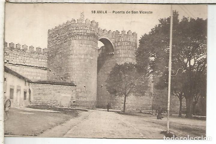 Postales: AVILA PUERTA DE SAN NICOLAS ESCRITA