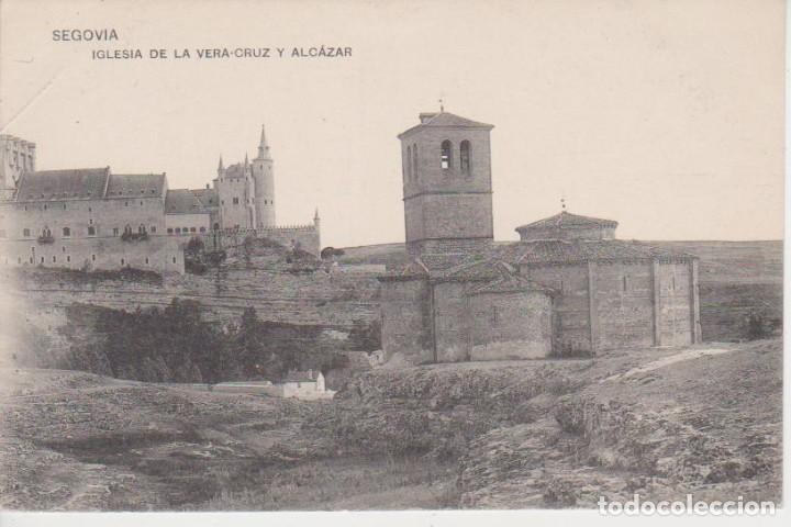 Postales: EGOVIA . IGLESIA DE LA VERA-CRUZ Y ALCAZAR ... sin circular