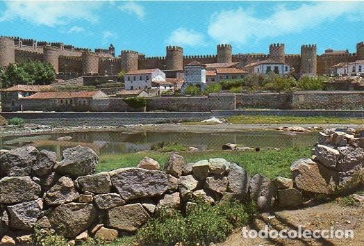 Postales: Avila - 24 R&iacute;o Adaja y Murallas