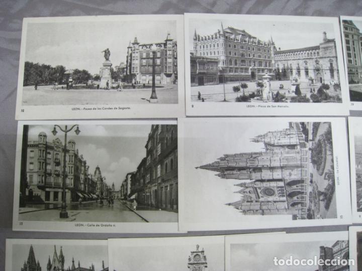 Postales: LEON. LOTE 10 POSTALES ORIGINALES - Foto 2