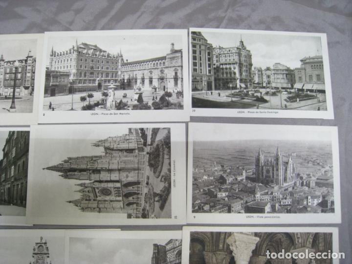 Postales: LEON. LOTE 10 POSTALES ORIGINALES - Foto 3